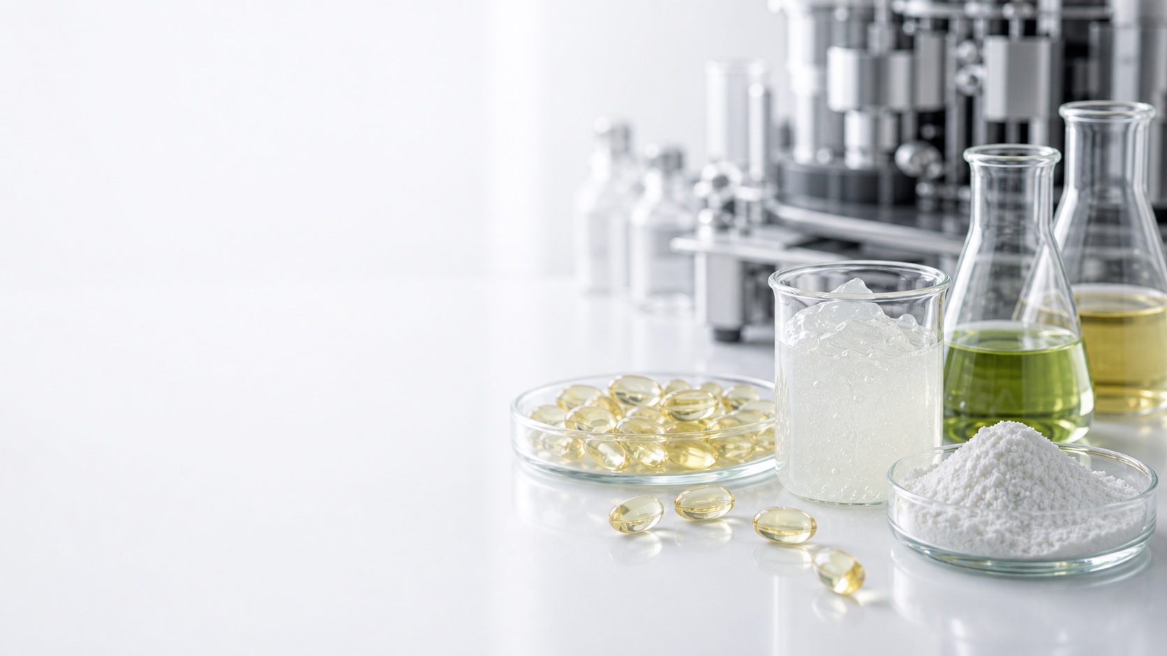 Plant-starch gel powder, oil beakers, capsules and softgel process equipment